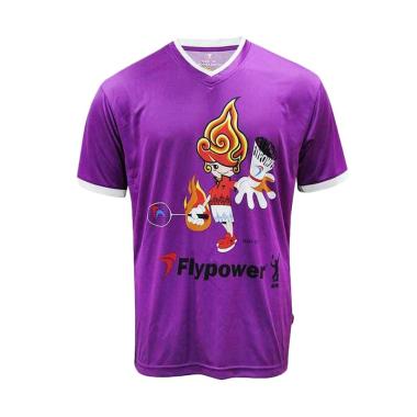 Flypower Muria Boy Kaos Badminton Pria - Purple