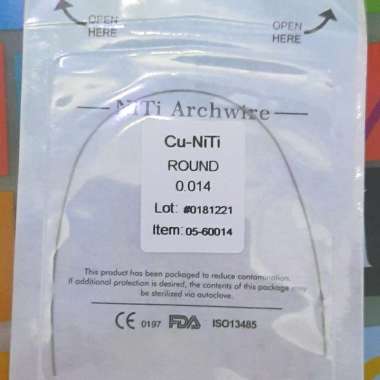 wire self ligating 014 cuniti/kawat gigi bisa untuk bracket damon