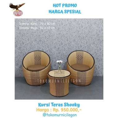 kursi teras shooky coklat hitam