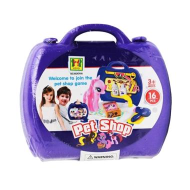 Momo Pet Shop Koper Set Mainan Anak - Ungu