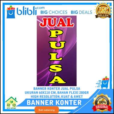 Nasya Gaulcomp Banner Spanduk Backdrop Plang Promosi Toko Usaha Konter Pulsa Banner Jual Pulsa All O