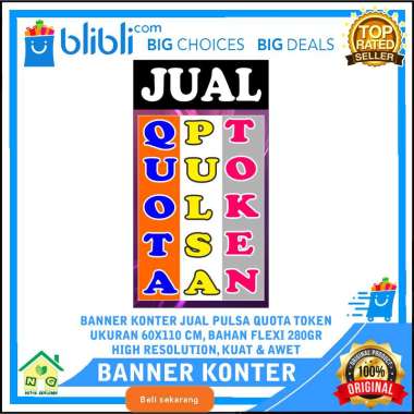 Nasya Gaulcomp Banner Spanduk Backdrop Plang Promosi Toko Usaha Konter Pulsa Banner Jual Pulsa All O
