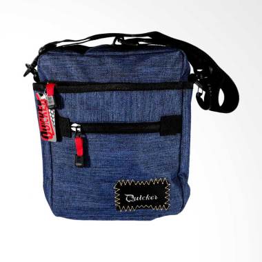 Quicker Kanvas Denim Selempang Pria - Biru