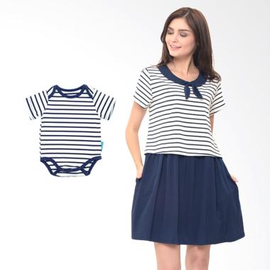 Mooimom Boy Scout Look Dress Set Ba ... il Menyusui & Anak - Navy