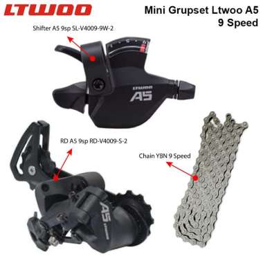 LTWOO Mini Groupset Sepeda A5 9Speed