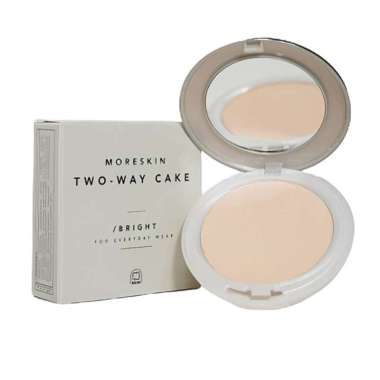 Bedak MOREKSIN Two Way Cake BRIGHT - Bedak Pemutih Wajah dan Glowing Natural
