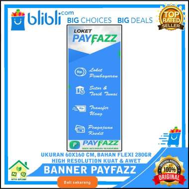 Nasya Gaulcomp Spanduk Banner Poster Plang Promosi Usaha Konter Bisnis Loket Pembayaran Agen Resmi P
