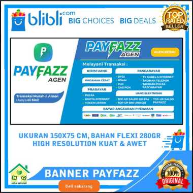Nasya Gaulcomp Spanduk Banner Poster Plang Promosi Usaha Konter Bisnis Loket Pembayaran Agen Resmi P