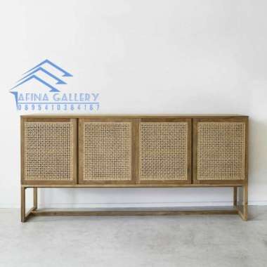 Meja Tv Rotan Jati Bufet TV Rotan