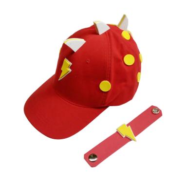 BoBoiBoy Halilintar Topi Anak Laki-laki - Merah + Free Wristband