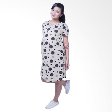 Mama Hamil DRO 888 Polka Mini Sabrina Olin Baju Dress Ibu Hamil dan Menyusui - Cream Mama Hamil DRO 888 Polka Mini Sabrina Olin Baju Dress Ibu Hamil dan Menyusui - Cream