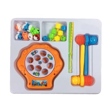 MOMO 2in1 Fising Game & Hammer Play Set Mainan Anak - Orange
