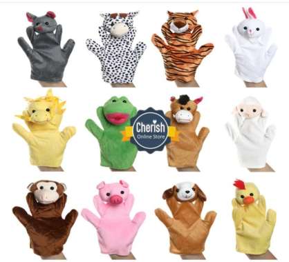 BONEKA DONGENG TANGAN EDUKASI - seri 12 Binatang - Hand Puppet
