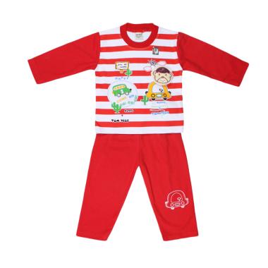 TOMPEGE TP-55016 Setelan Piyama Anak Laki-laki - Merah