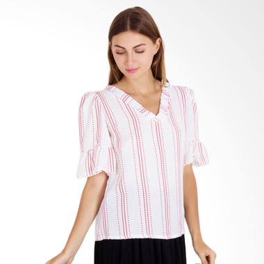 Palm Lagoon Stripe 5341010112021106601 Blouse - Red Ferrari