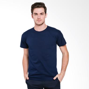 DEcTionS Kaos Distro Polos Oblong L ... T-Shirt Pria - Biru Navy