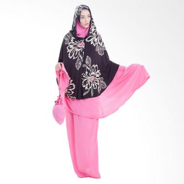 Boontie Poncho Mukena - Pink Black