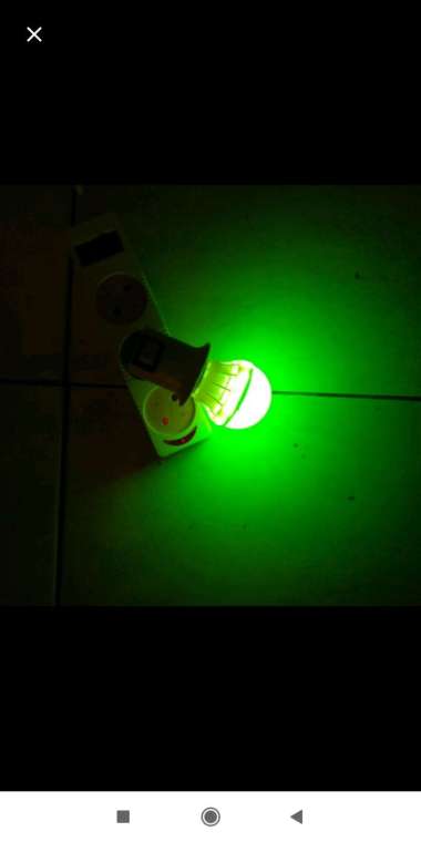 Lampu Tidur Led + Fiting Colok Switch/Lampu Tidur Led Warna Warni hijau