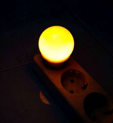Lampu Tidur Led + Fiting Colok Switch/Lampu Tidur Led Warna Warni orange