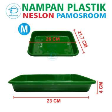 Pamosroom Nampan Plastik Kotak Murah Wadah Saji Makanan Tempat Saji Kopi Teh Roti Nampan Tebal Mediu