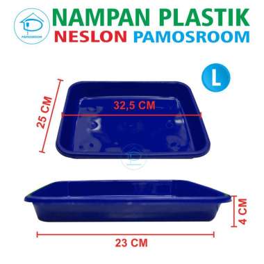 Pamosroom Nampan Plastik Kotak Murah Wadah Saji Makanan Tempat Saji Kopi Teh Roti Nampan Tebal Large