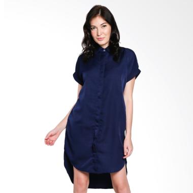 Papercut Fashion NK Kiyora Shirt Dress Wanita - Navy