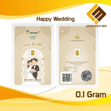 LOGAM MULIA MICRO GOLD ANTAM HARTADINATA 0.1 GRAM 0.1GR WEDDING INTER 1