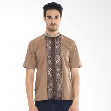 JAVA SEVEN Koko Tangan Pendek Baju Muslim Pria - Coklat [JSR 245]