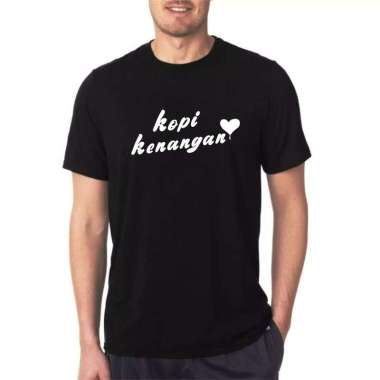 Kaos Distro Premium KOPI KENANGAN /Baju Laki-laki Dewasa/baju distro dewasa White M