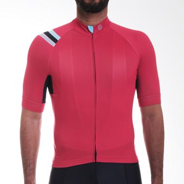 Temple Project Mens Classic Jersey Pakaian Sepeda Pria - Red