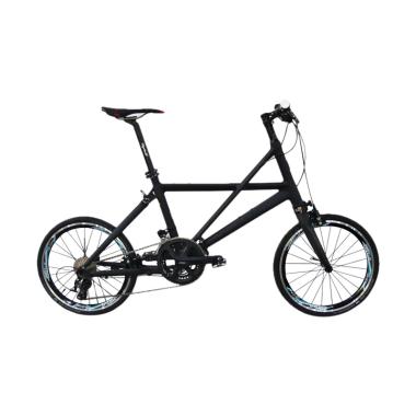 TYRELL FSX Flat Bar Folding Bike Sepeda Lipat - Matte Black Metallic