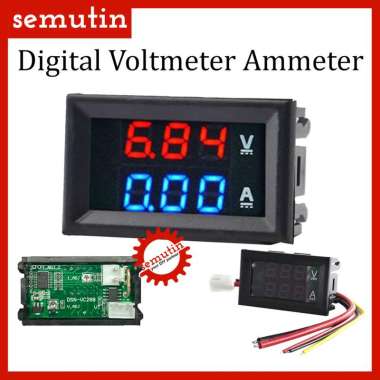 DC 100V 10A Voltmeter Ammeter Digital - Amperemeter Amper Voltaga Meter Gauge