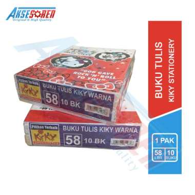 Buku Tulis Sekolah Kiky [Isi 58 Lembar/Random/10 Buku] / Write Book Kiki [1 Pack] Perempuan-Berwarna