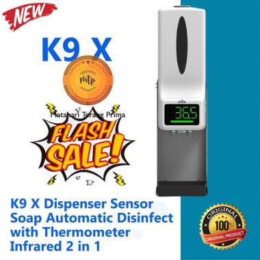 OEM TERBARU K9X K9 X Dispenser Sensor Soap Automatic Disinfect with Thermometer Infrared 2 in 1
