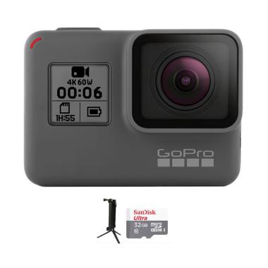 GoPro Hero 6 Combo 3 Way Supreme 32 GB Action Camera - Black