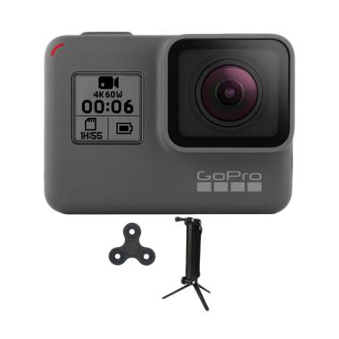 GoPro Hero 6 3 Way Monopod Spin Action Camera - Black