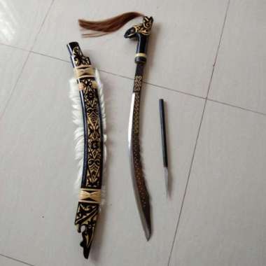 Mandau Ukir Laes jimpul Kalimantan Black