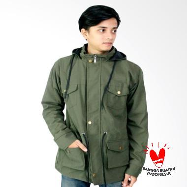 FTS Trendy Jaket Parka Pria - Hijau Army