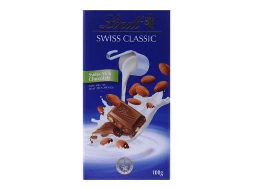 Lindt milk whole almonds 100gr