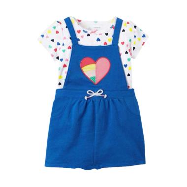 Carter's Baby 2in1 Overall Love Setelan Baju Bayi - Blue 3 bulan Blue