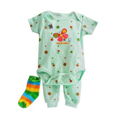 MOMO One Of a Kind Jumper Celana Panjang Set Pakaian Bayi - Hijau