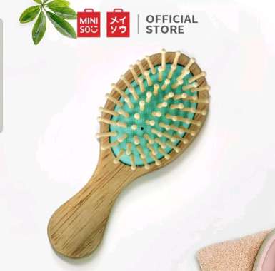 MINISO Sisir Anti Kusut Wooden / Sisir Anti Kusut Anak Perempuan Kayu Nature Wooden
