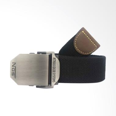 Enable Man Canvas NOS Style Men Belt Ikat Pinggang Pria - Black