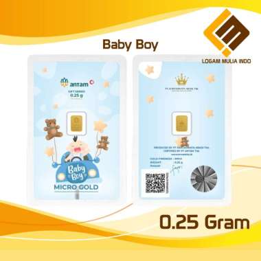 LOGAM MULIA MICRO GOLD ANTAM HARTADINATA 0.25 GRAM 0.25GR BABY BOY 3