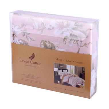 Leven Cotton New Blush Carnation Katun Jepang Fitted Sheet Set Sprei