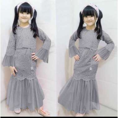 Gamis Brokat Muslim Lebaran Terbaru 2021 Anak LARKY KIDS MAXI BRUKAT TILE PREMIUM LARKID DRESS MAXI 