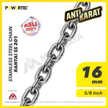 Rantai SS 201 16mm Stainless Steel Chain POWERTEC - Meteran