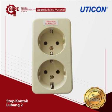 STOP KONTAK UTICON LUBANG 2