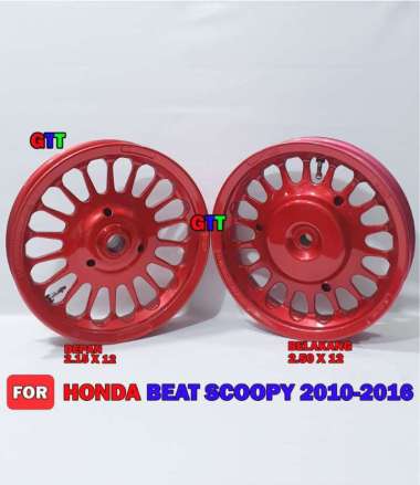 VELG VND ROULLETE SPECIAL COLOUR RING 12 HONDA BEAT SCOOPY LAMA RED