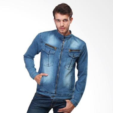 Inficlo 203 Jeans Denim Jaket Pria - Biru
